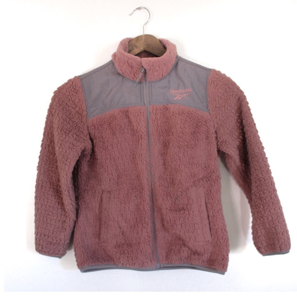 Preowned Reebok Mauve Zipped Sweater Small (7/8)